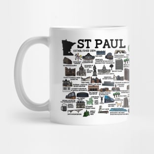 St Paul Map Mug